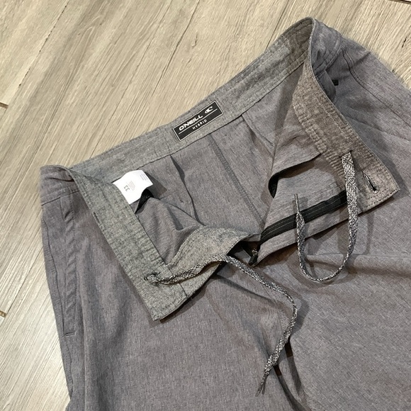 O’NEILL HYPERDRY Hybrid Heather Gray Flat Front Shorts size 33 - Picture 8 of 11